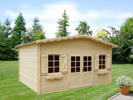 Holzhaus Holzbungalow Holzhuette Huette Gartenhaus Gartenlaube Laube Modell Marburg