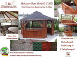 Gartenpavillon Holzpavillon Pavillon sechseckig hexagonal Modell LYON