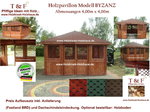 Gartenpavillon Holzpavillon Pavillon Modell BYZANZ 4,00m x 4,00m