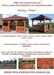 Gartenpavillon Gastropavillon Pavillon Sitzecke Holzpavillon Modell Poel
