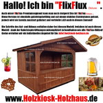 Faltbare klappbare Markthütte Verkaufshütte Eventhütte Holzhütte auf Stahlrahmen mit Gabelstapleröffnungen