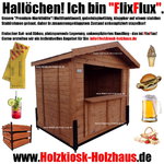 Faltbare klappbare Markthütte Verkaufshütte Eventhütte Holzhütte Modell "FlixFlux classic"