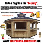 Verkaufspavillon Gastropavillon achteckig Holzkiosk Markthütte Verkaufshütte Verkaufsstand Holzhütte Eventhütte Modell "LEIPZIG"