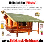 Holzkiosk Grillimbiss aus Holz Imbisshütte Markthütte Verkaufshütte Eventhütte Holzhütte Modell "PLÖTZKY"