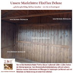 Markthütte Verkaufshütte Eventhütte Holzhütte Stahlrahmen faltbar kranbar FlixFlux deluxe