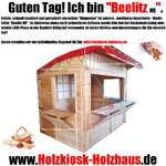 Markthuette, Kiosk, Biergarten, Gartenhaus, Verkaufsstand, Verkaufshuette, Holzhaus mit Reetdach in individuellem Design